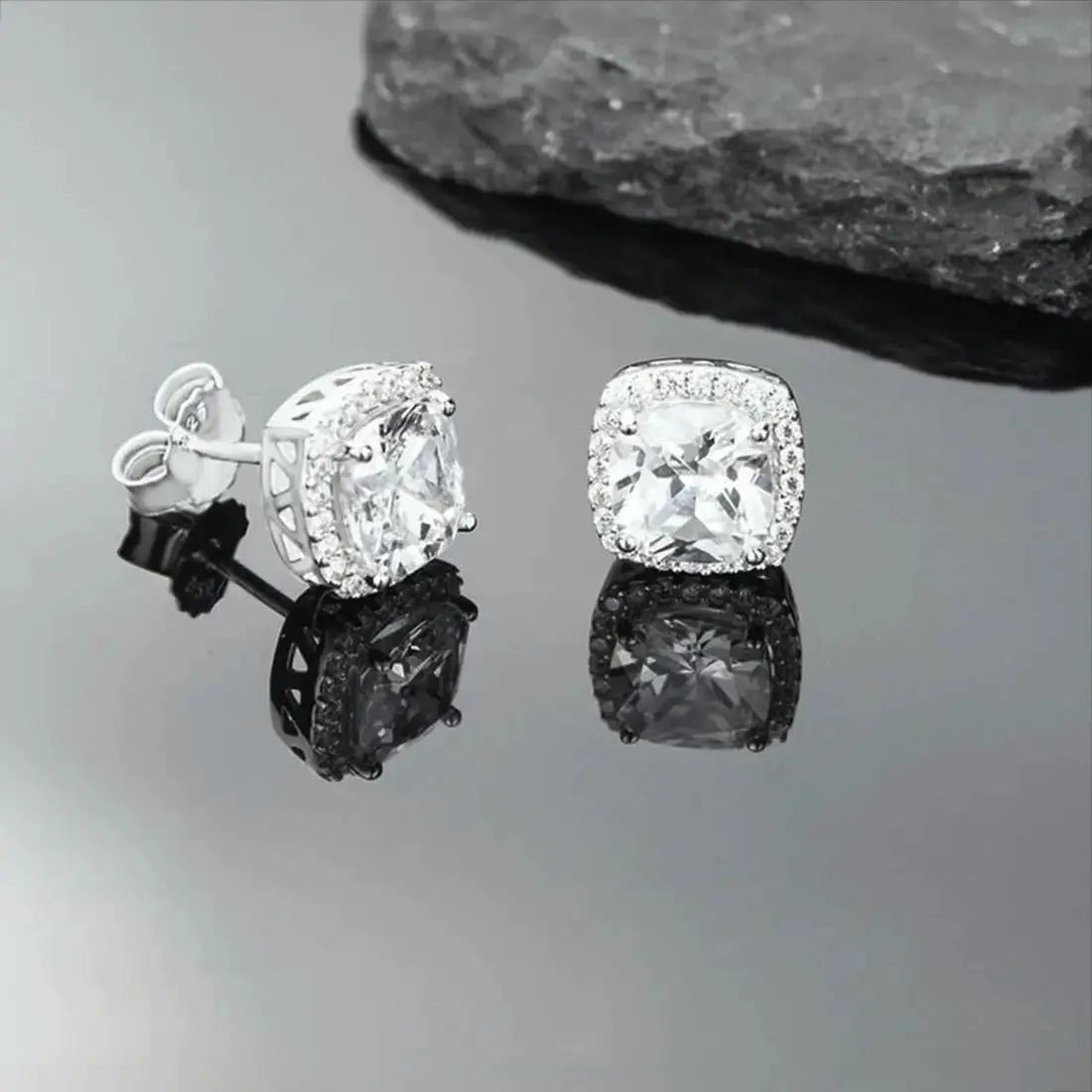 Сребърни Обеци Silver Glow с 5A цирконии – by Crystal Pro Jewellery