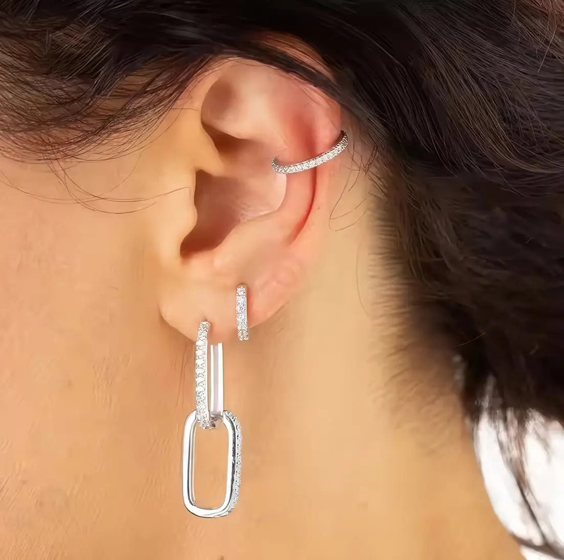 Сребърни oбици Халки с овална форма – by Crystal Pro Jewellery