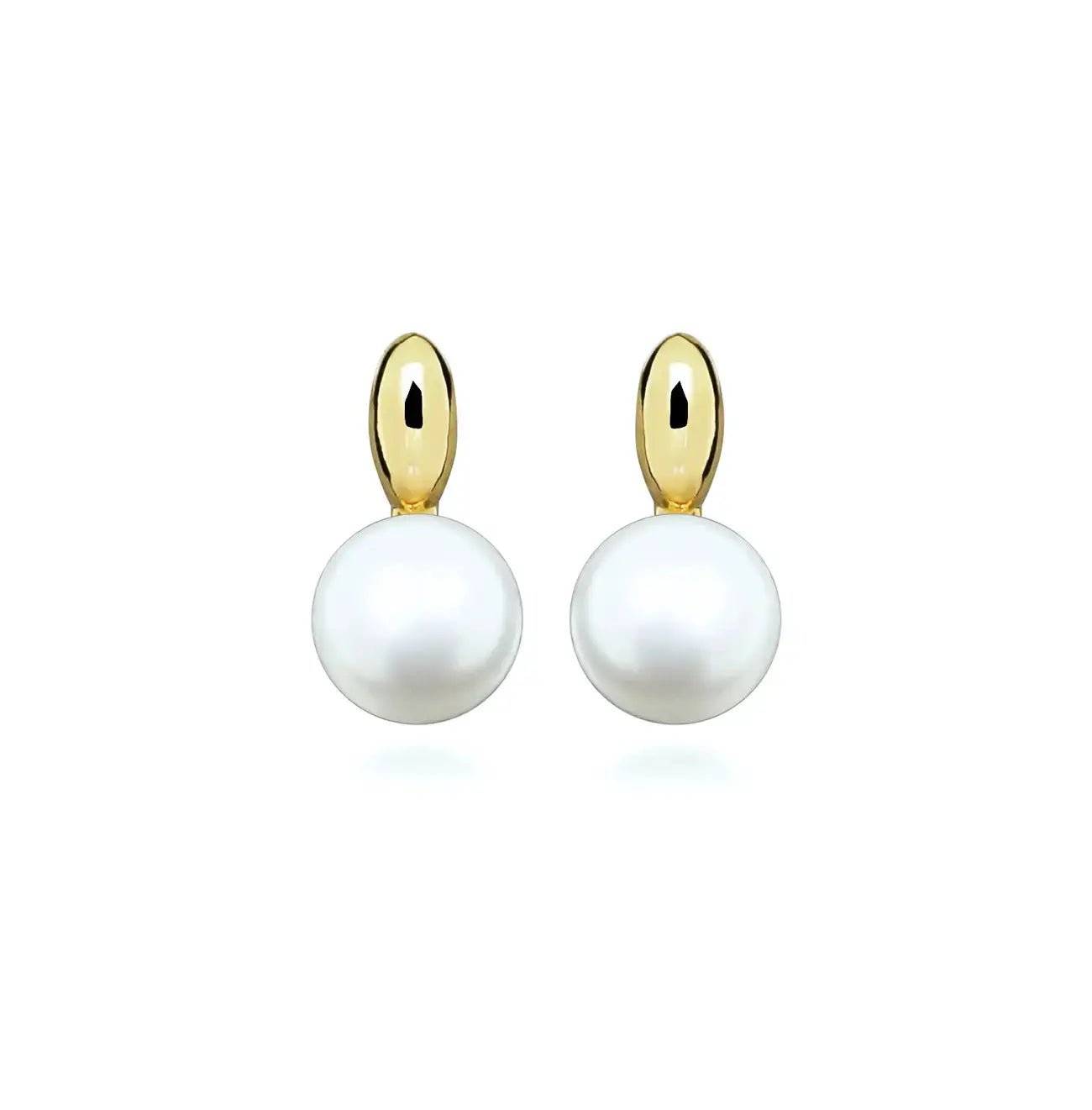 Сребърни обици с нежни речни перли със златен финиш – by Crystal Pro Jewellery