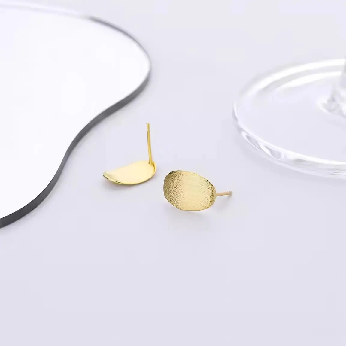 Сребърни обици с овален дизайн позлатени – by Crystal Pro Jewellery