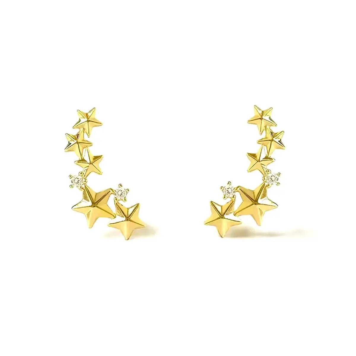 Сребърни обици Звезди Минималистичен дизайн – by Crystal Pro Jewellery