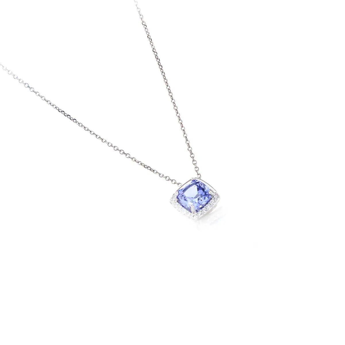 Сребърно колие с Нано кристал Танзанит – by Crystal Pro Jewellery