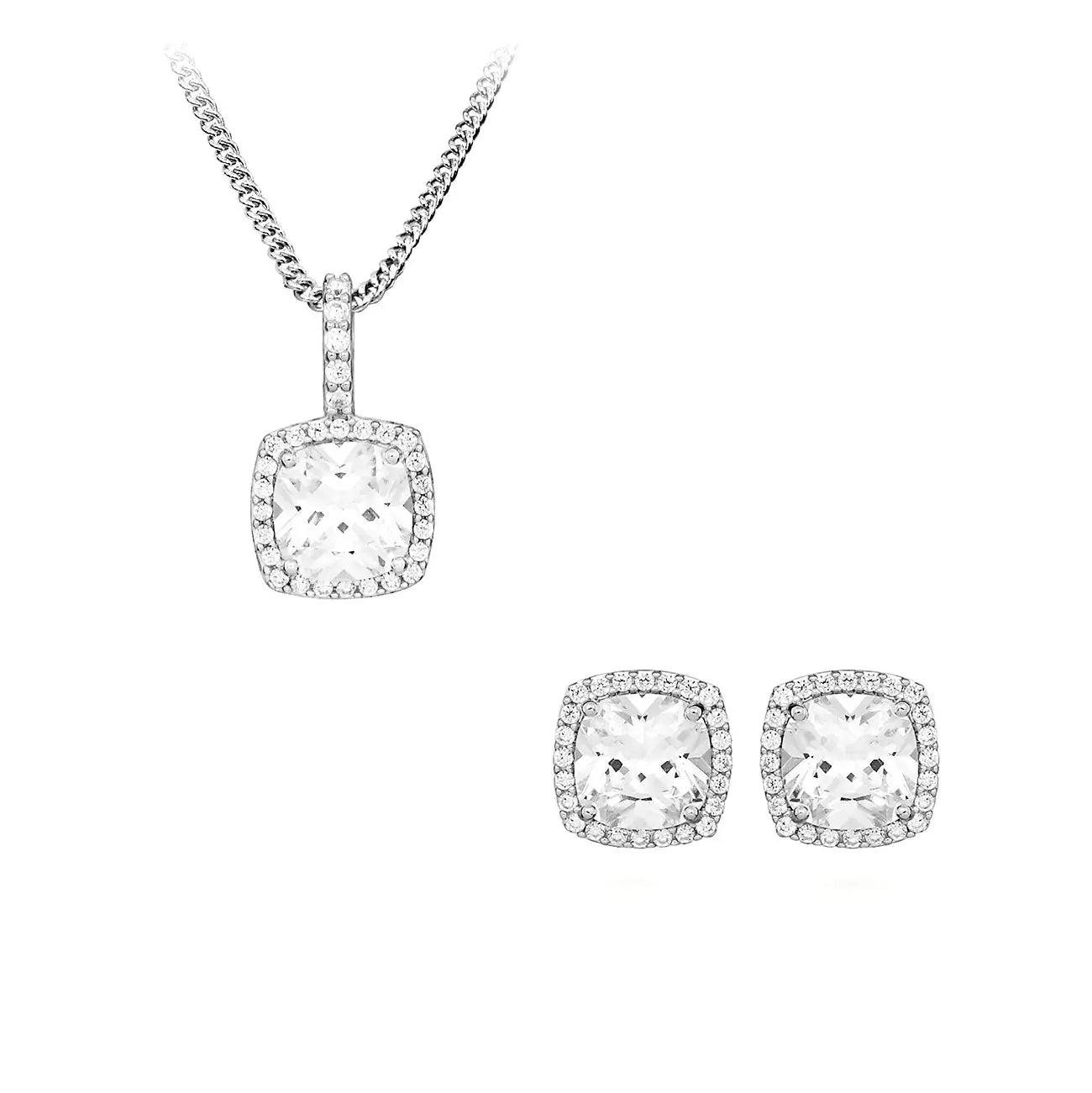 Сребърно колие Silver Glow с 5A цирконии – by Crystal Pro Jewellery