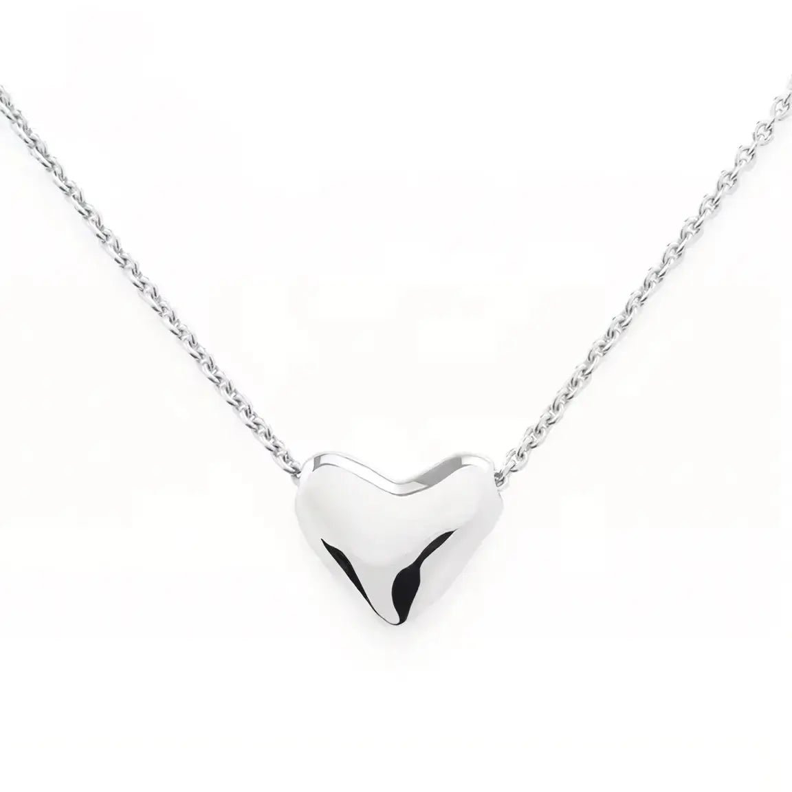 Сребърно колие Сърце Модерен дизайн – by Crystal Pro Jewellery