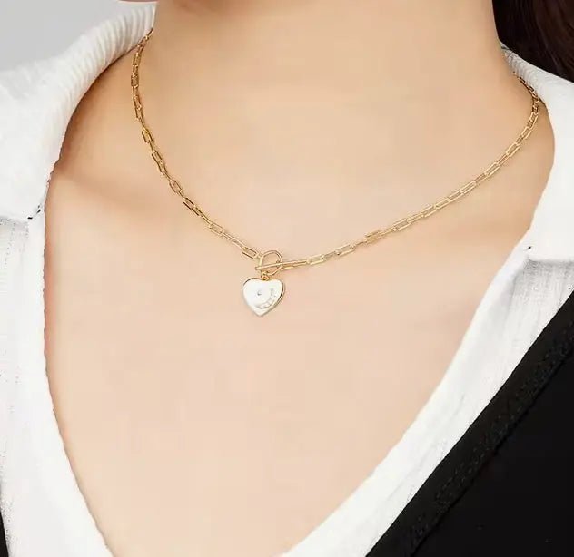 Сребърно колие Сърце с луна и звезда позлатено – by Crystal Pro Jewellery