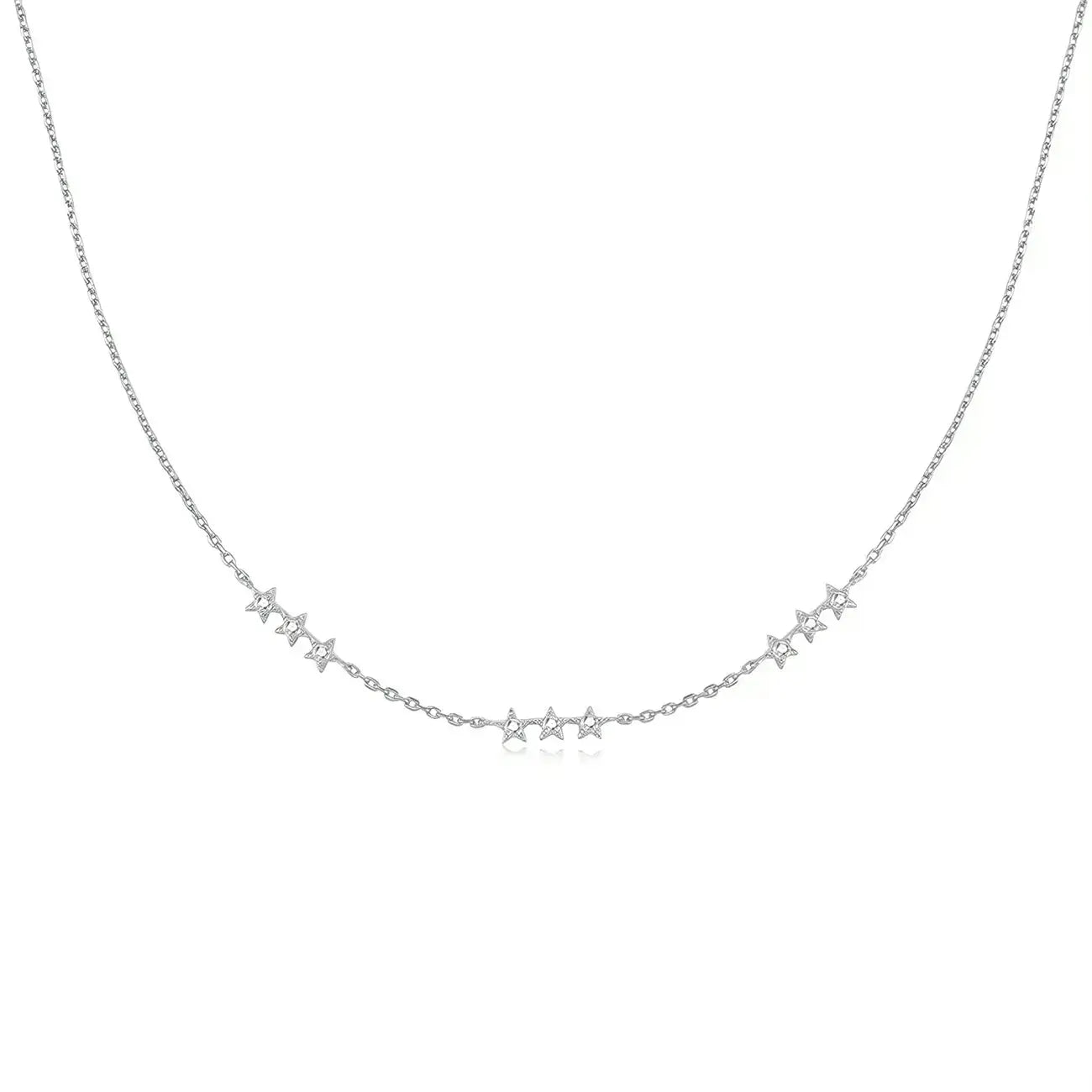 Сребърно колие Звезден блясък 18К покритие от злато – by Crystal Pro Jewellery