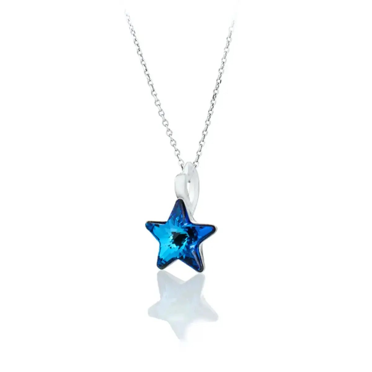 Starlight Glow Сребърно колие с австрийски кристал в преливащи цветове – by Crystal Pro Jewellery