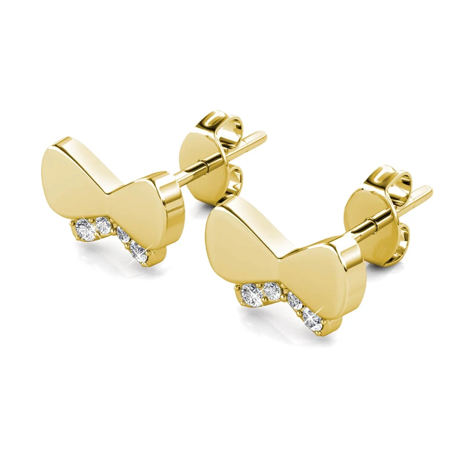 Тренди обици на винт с блестящи кристали Сребро 925 – by Crystal Pro Jewellery