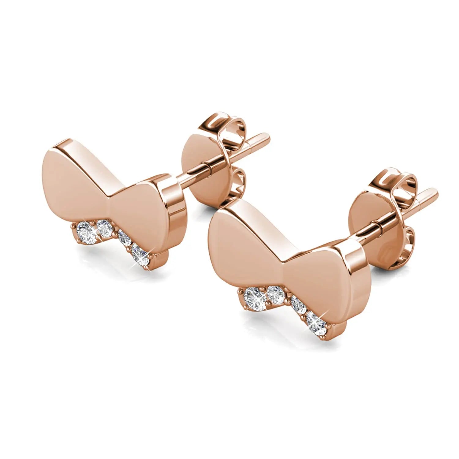 Тренди обици на винт с блестящи кристали Сребро 925 – by Crystal Pro Jewellery