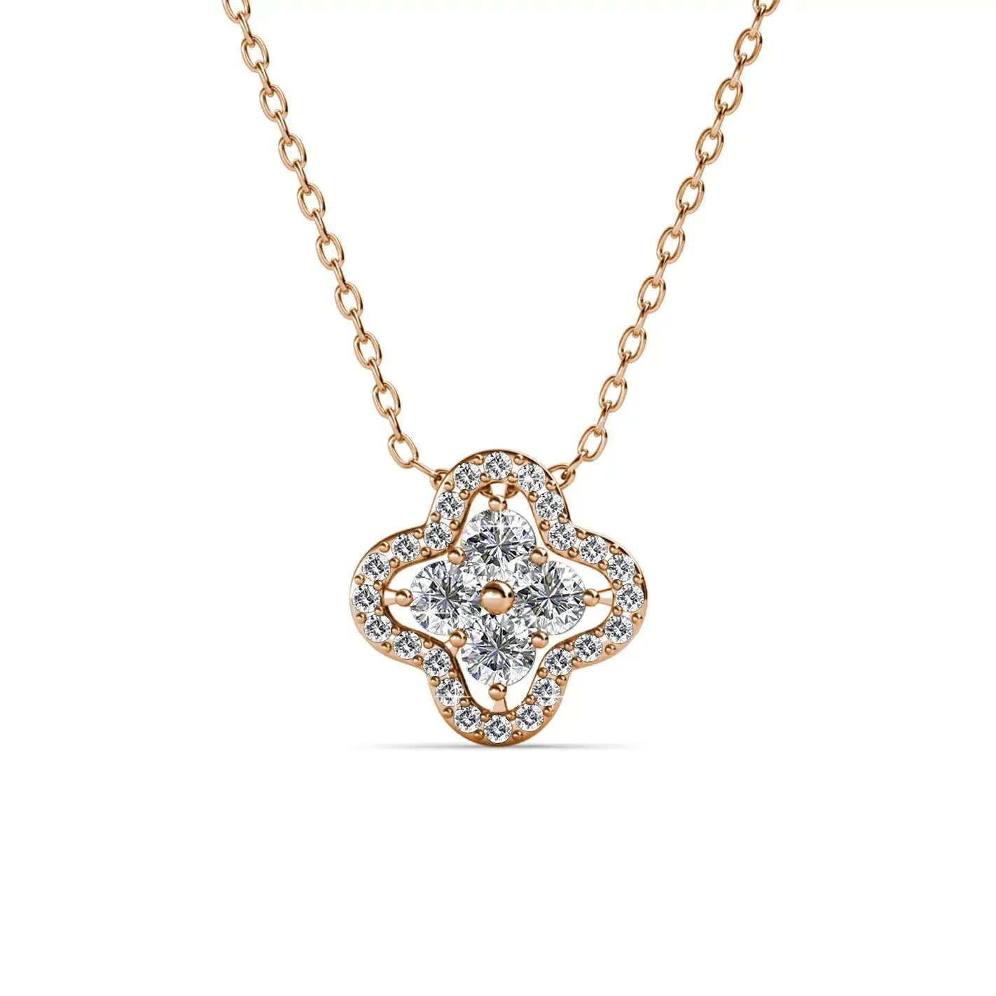 Винтидж колие Детелина от стерлингово сребро 18K златно покритие – by Crystal Pro Jewellery