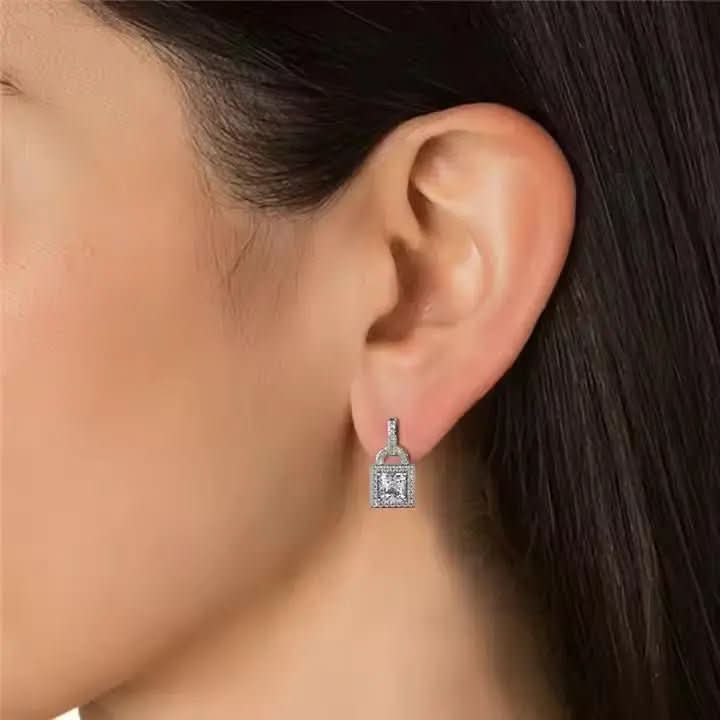 Винтидж обици Катинарче с 18К покритие розово злато – by Crystal Pro Jewellery