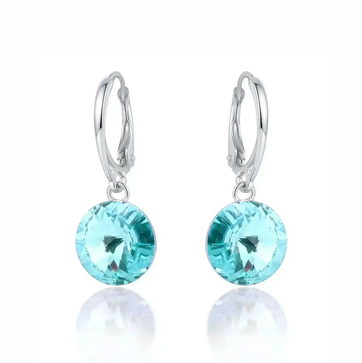Crystal shine dangle earrings 925 silver